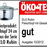 Kochtopf-Test ELO Rubin Fleischtopf 24 cm mit Glasdeckel - Testergebnis gut - Oekotest